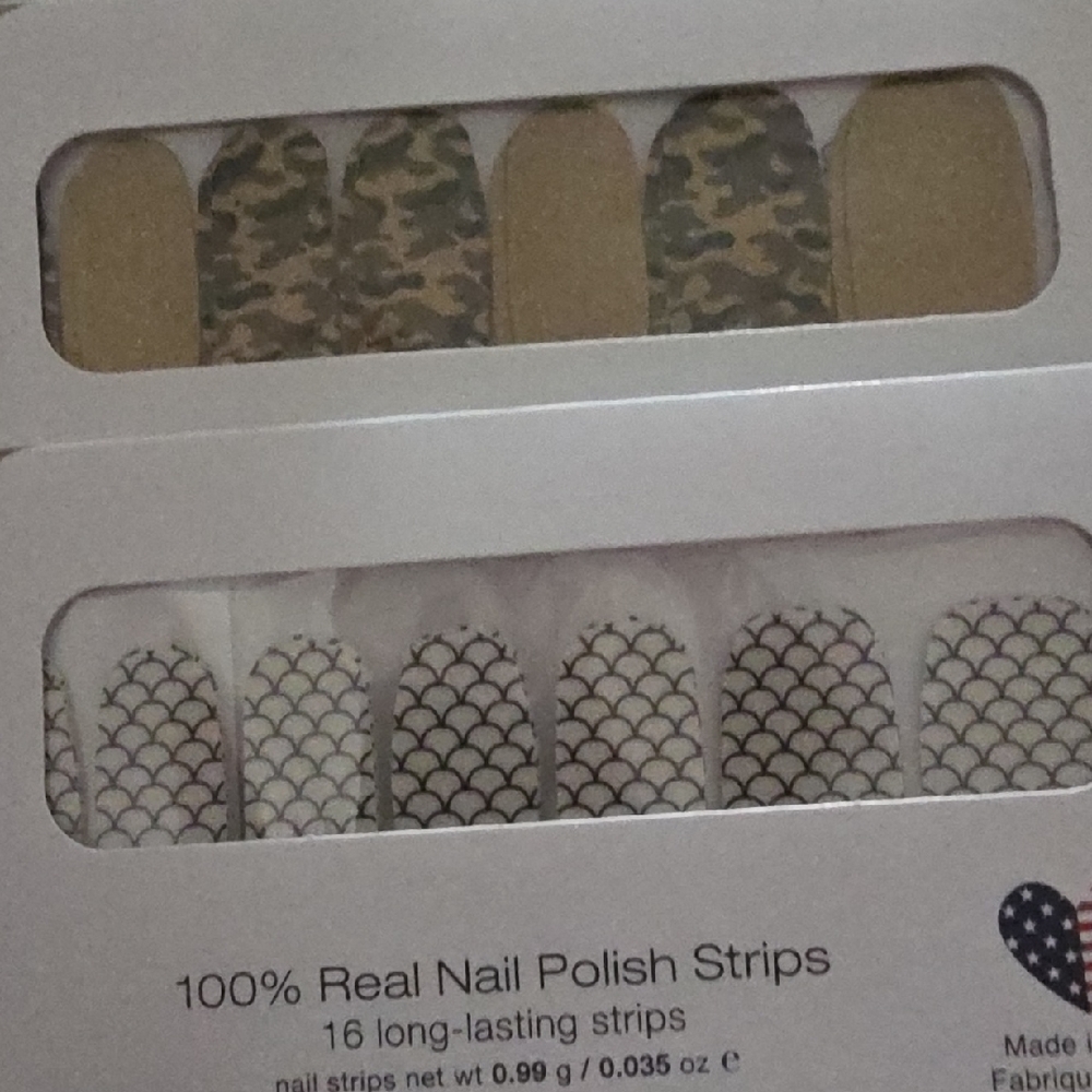 Color Street Camo & Gold Nail Polish Strips